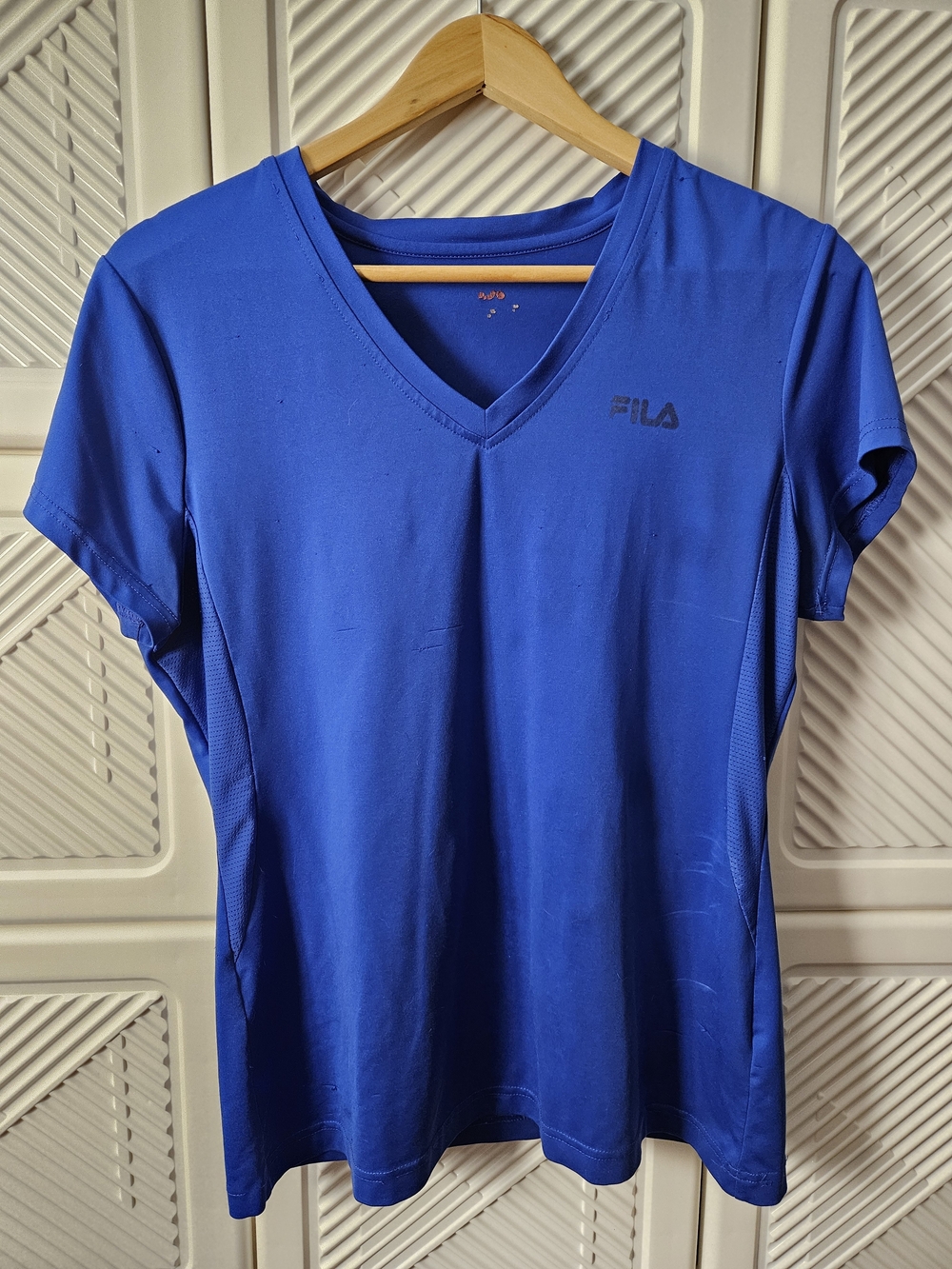 Fila Women’s Short-Sleeve V-Neck Athletic Tee in Royal Blue